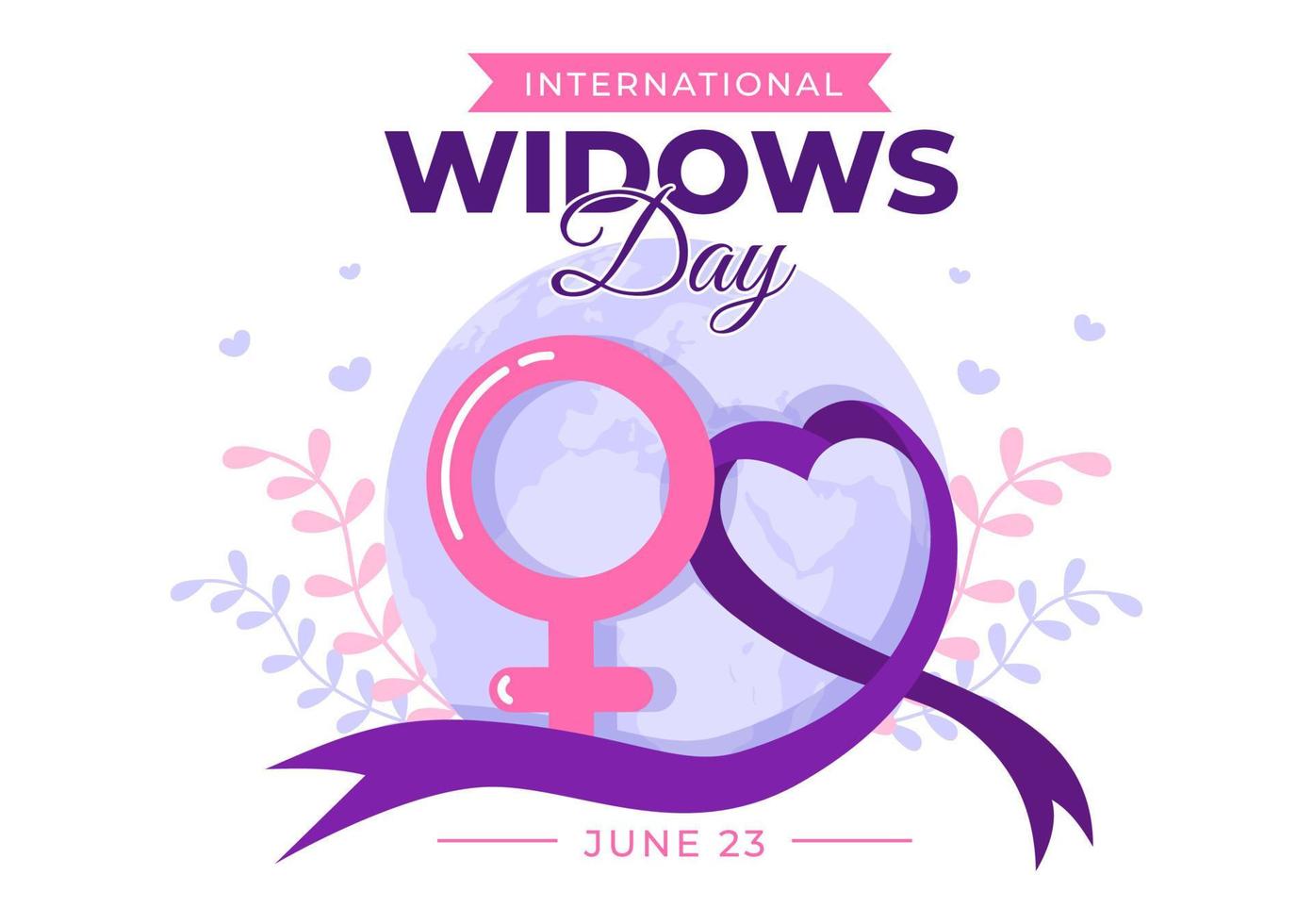 International Widows Day Vector Illustration on June 23 with Woman