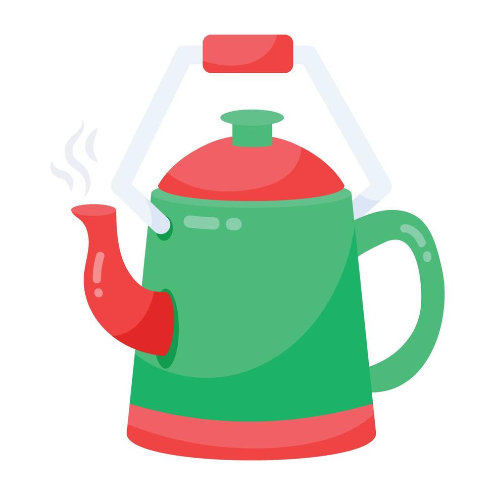 Trendy Tea Kettle vector