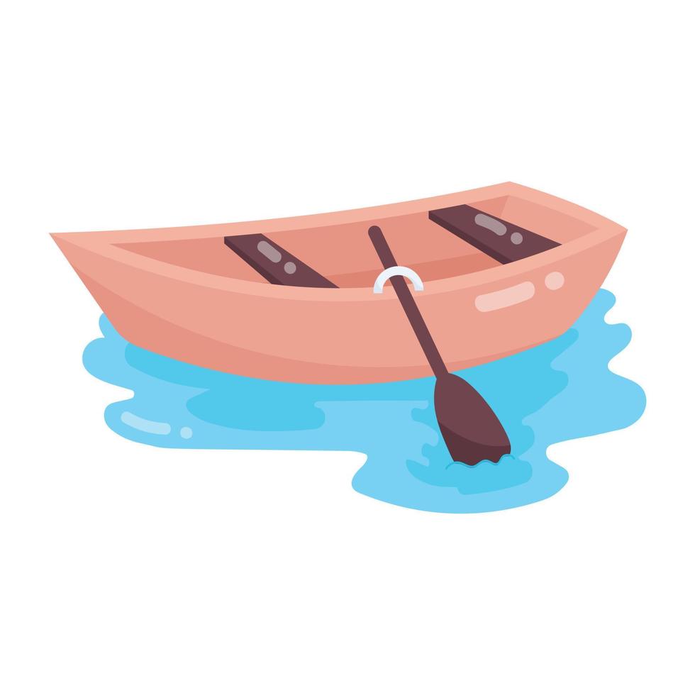 Trendy Rowing Boat vector