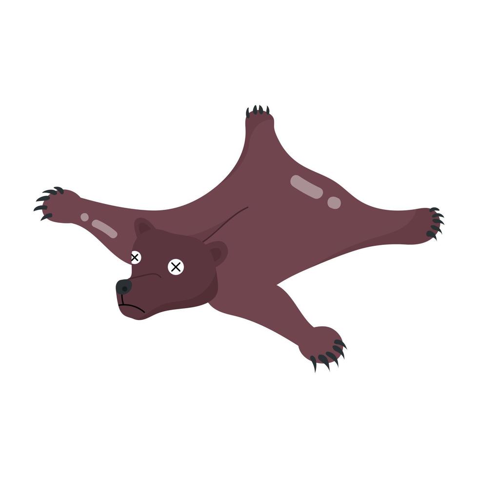 Trendy Dead Bear vector