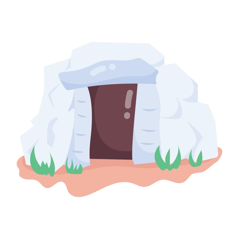 Trendy Hunting Cave vector