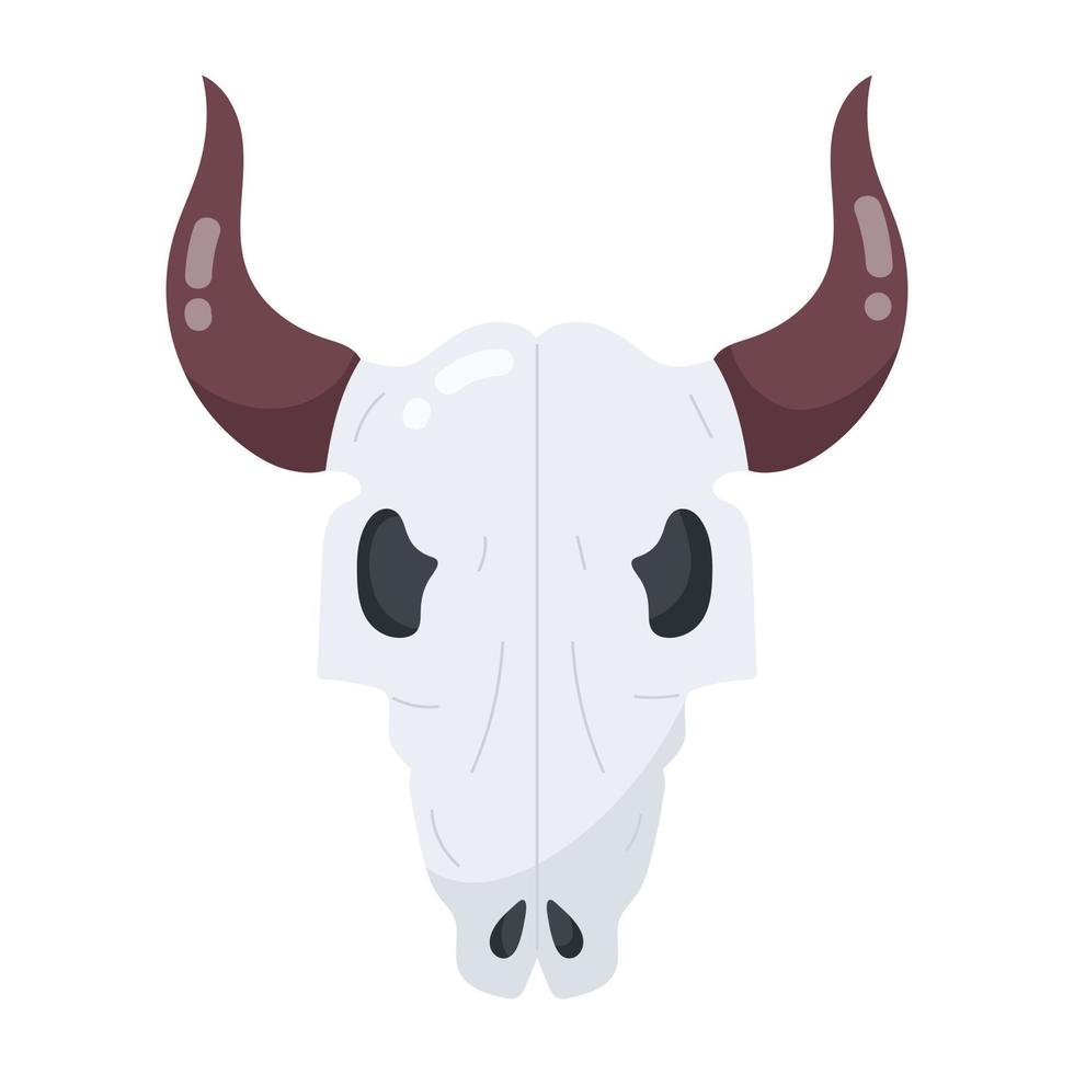 Trendy Bull Skull vector