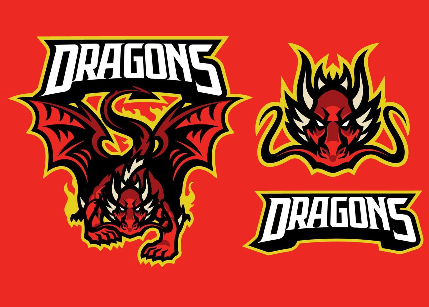 dragon character in sport mascot style vector