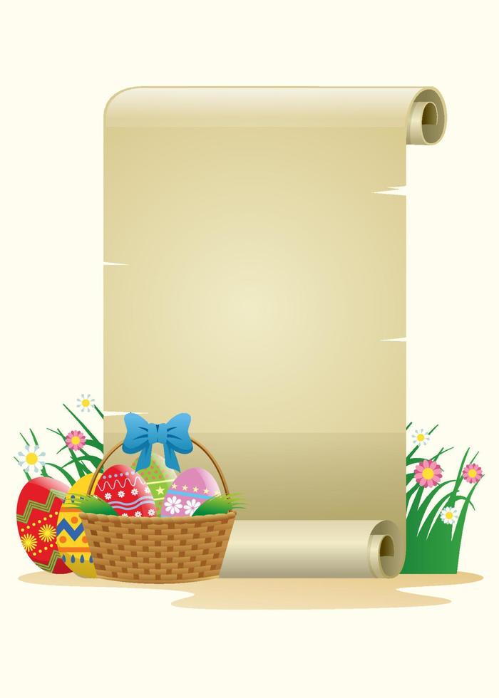 blanco papel para Pascua de Resurrección tema concepto diseño vector