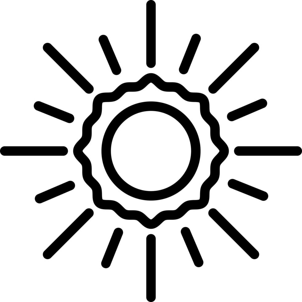 line icon for sun phoebus vector