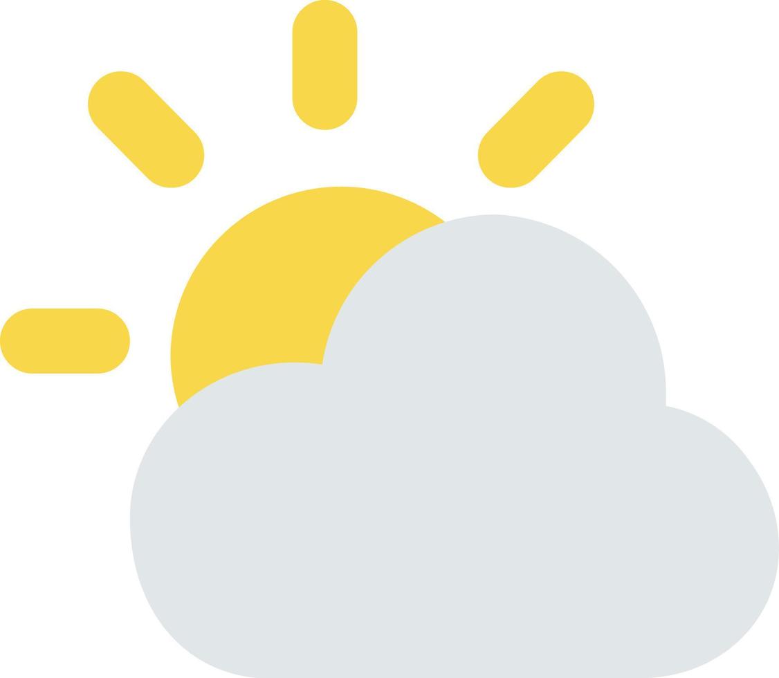 partally sunny Illustration Vector