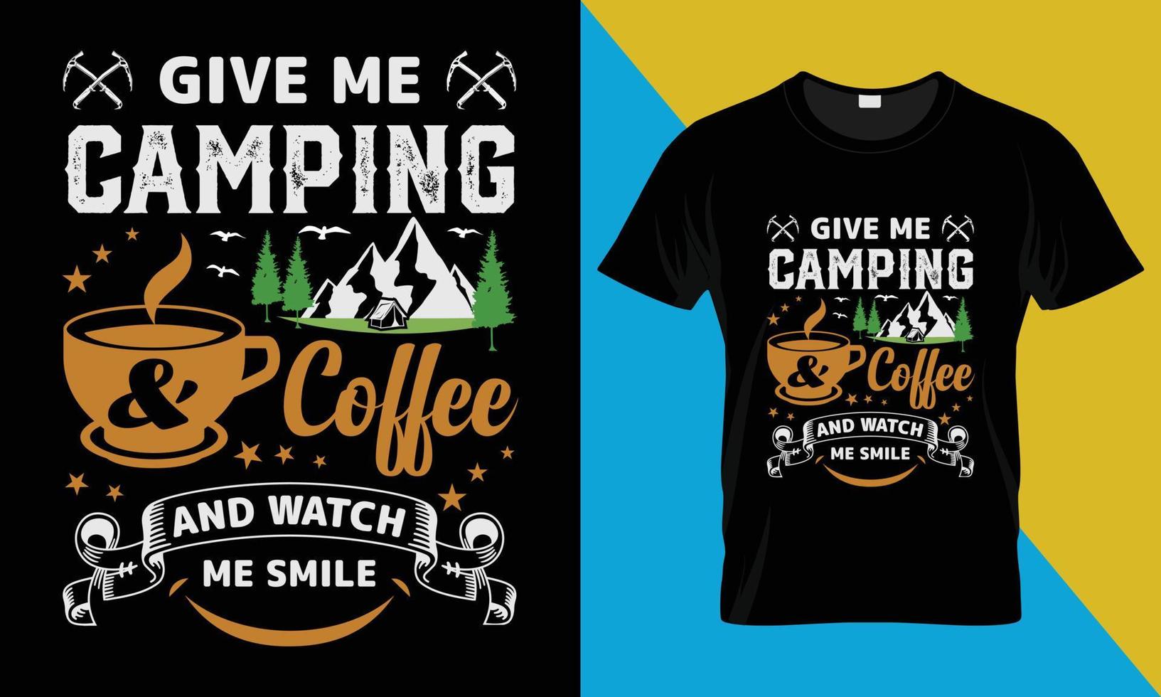 Camping t shirt design vector