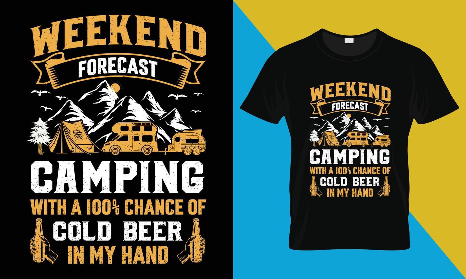 diseño de camiseta de campamento vector