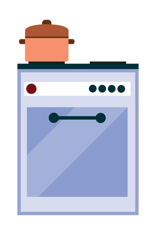 Illustration of electric oven design icon isolated on white background. Vector design.
