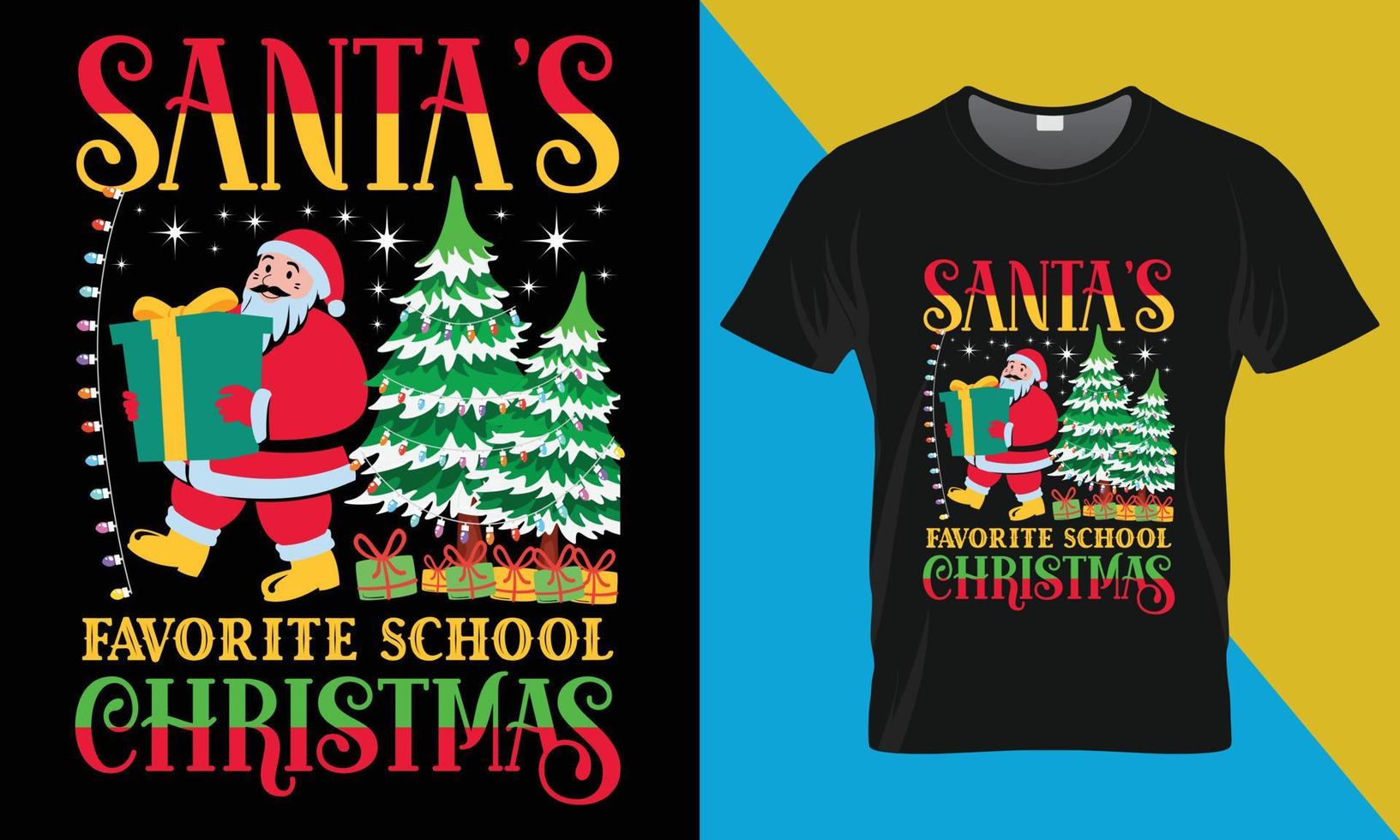 Navidad tipografía vector t camisa diseño, de santa favorito colegio Navidad