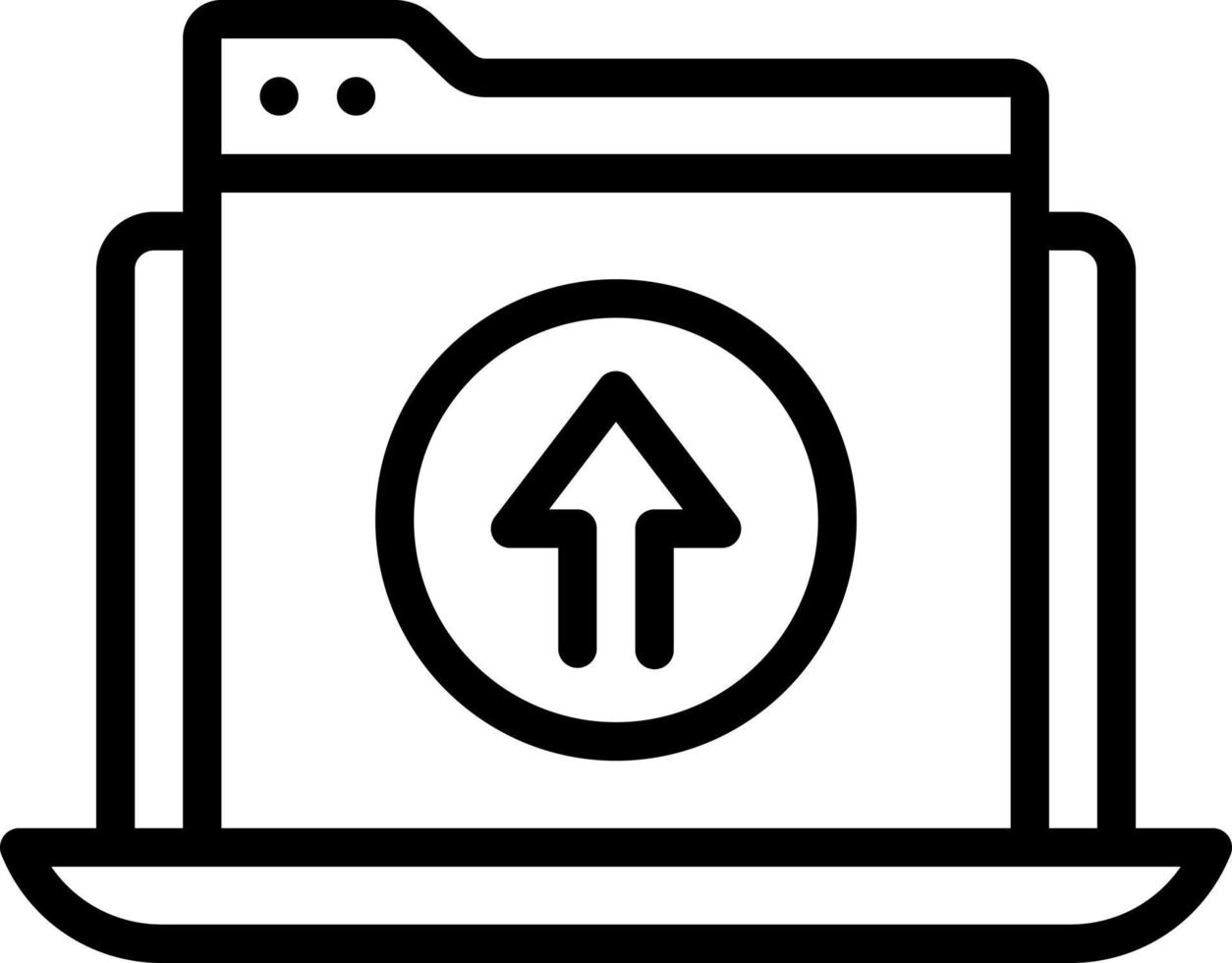 line icon for uploaded vector