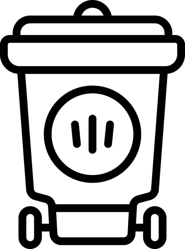 line icon for trash vector