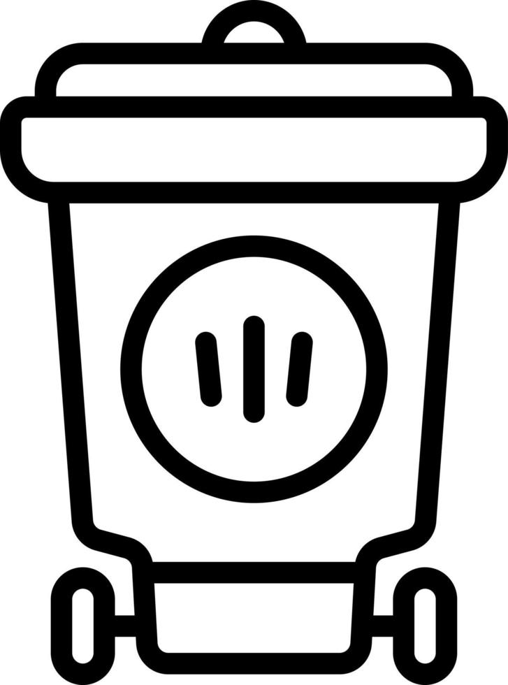 line icon for trash vector