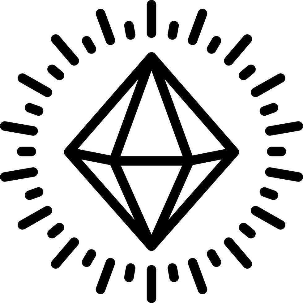 line icon for diamond vector