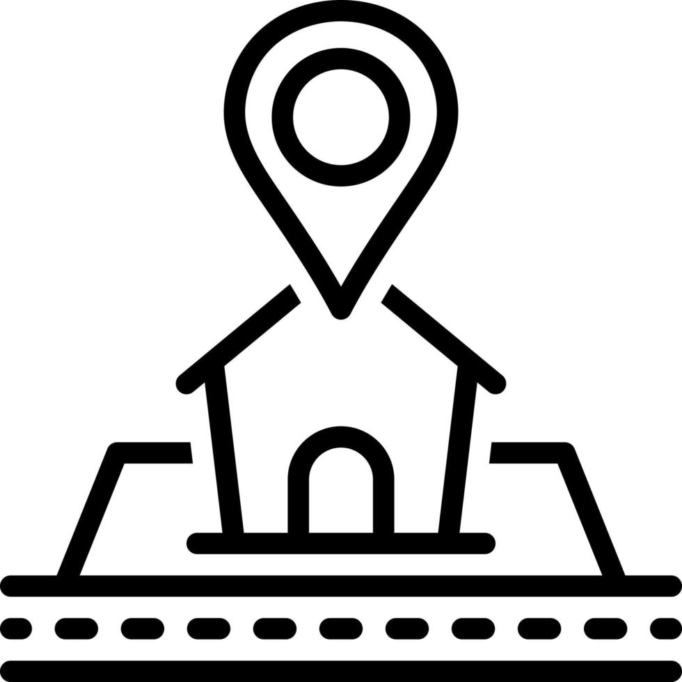 line icon for address vector