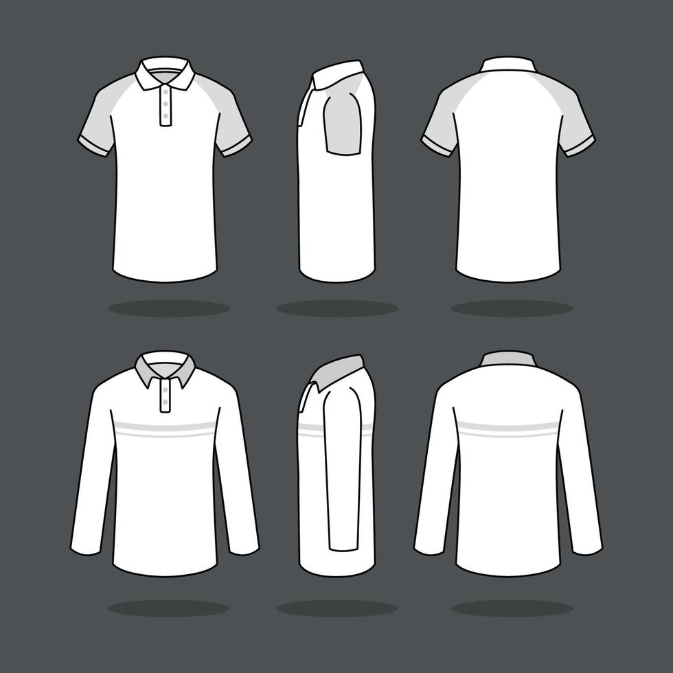 Outline White Polo Shirt Mockup Template 22821224 Vector Art at Vecteezy