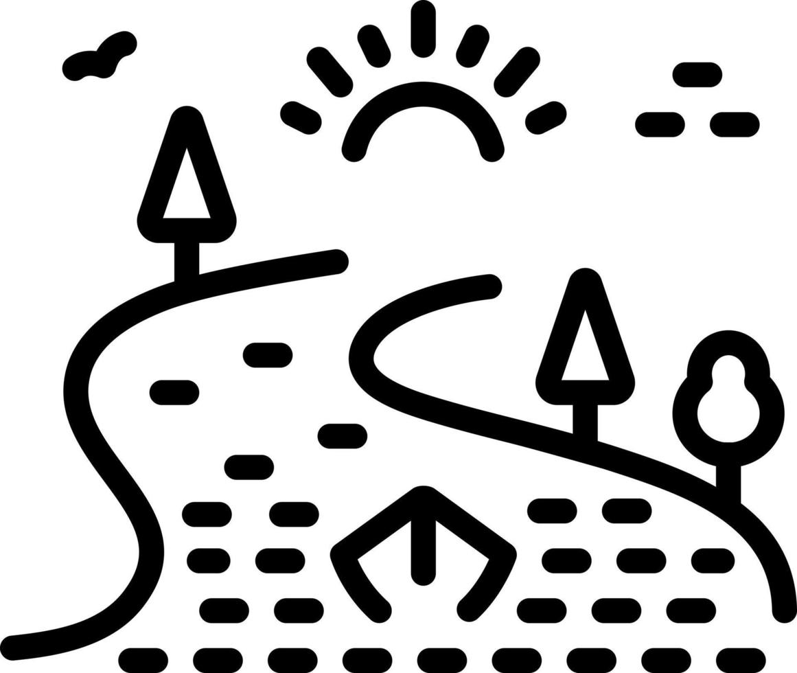 line icon for rivers vector