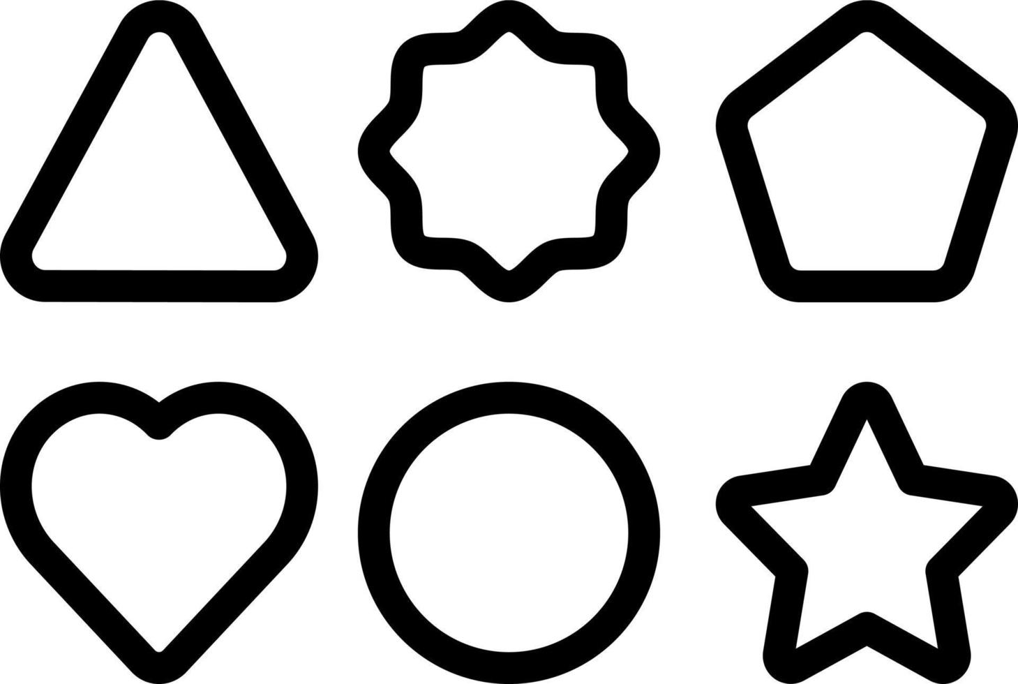 line icon for shapes vector