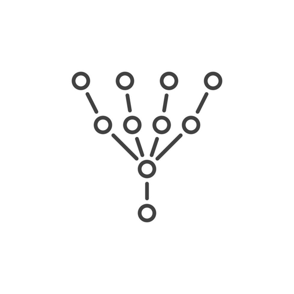 Machine Learning Neural Network vector concept thin line icon