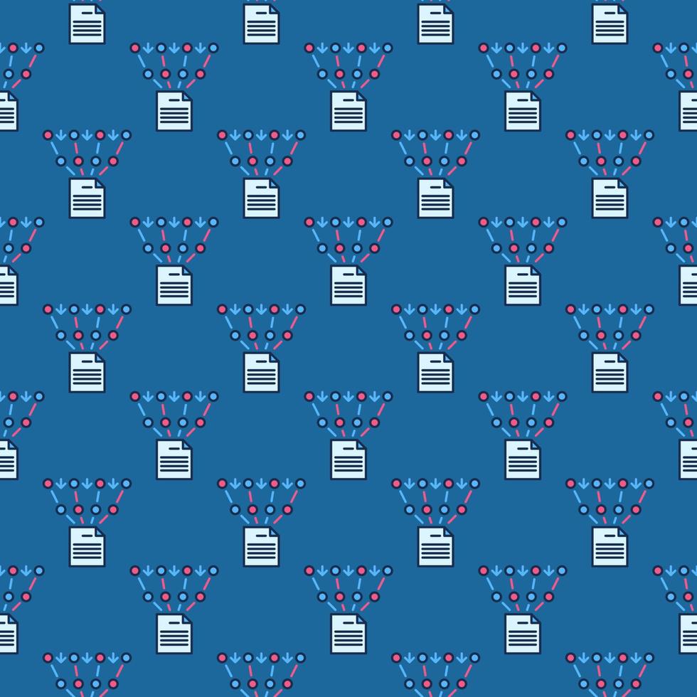 Neural Network Text Generation vector colored seamless pattern