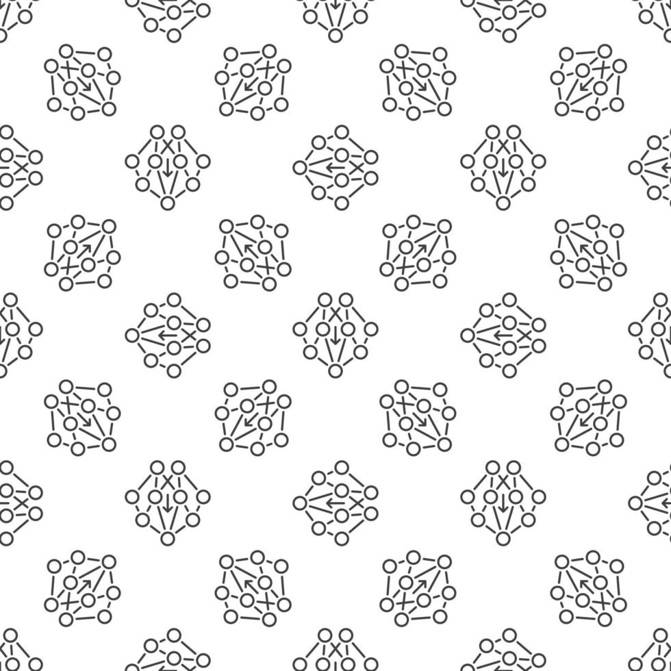 Neural Network vector concept minimal line seamless pattern