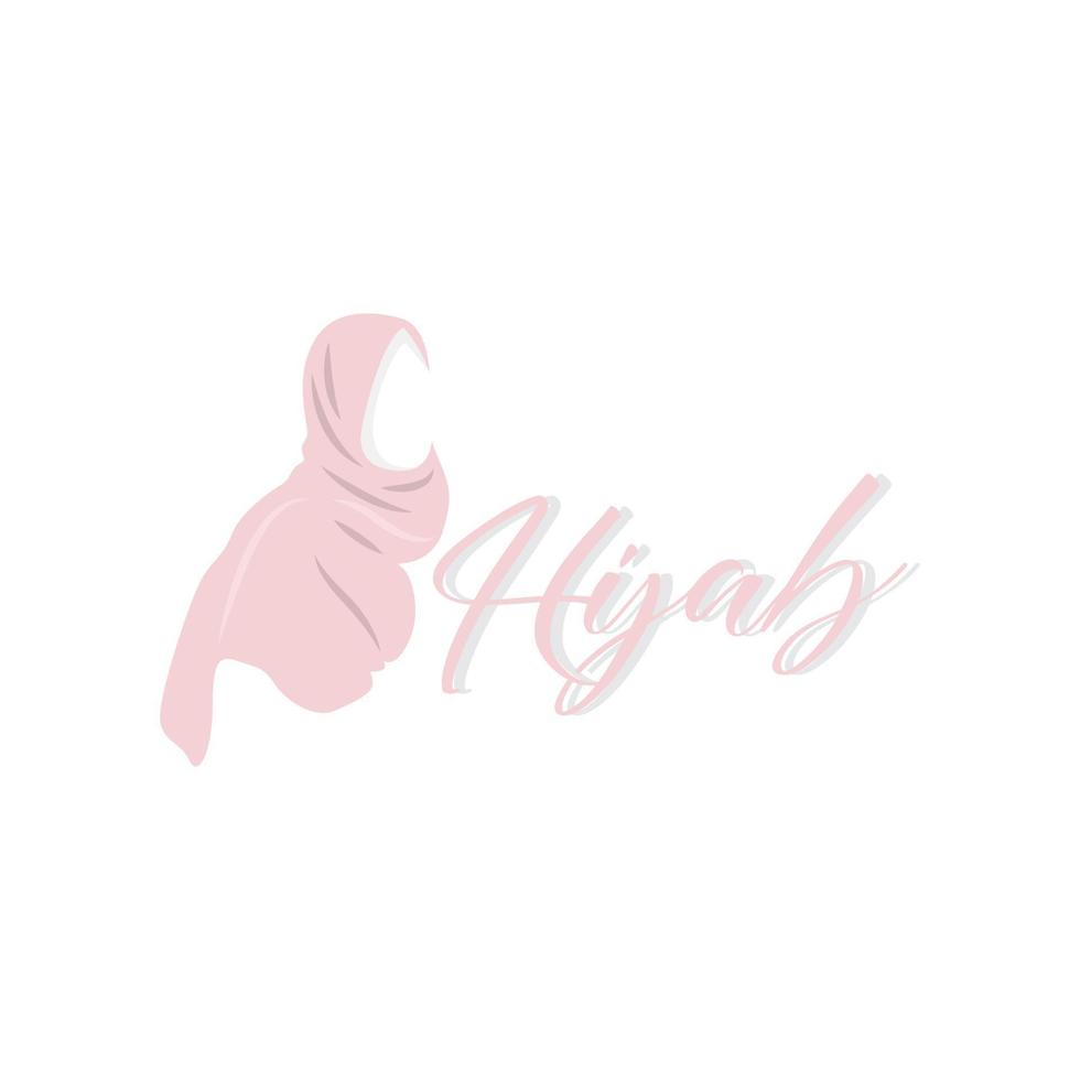 logotipo de hijab, marca de vectores de productos de moda, diseño de boutique de hijab de mujeres musulmanas