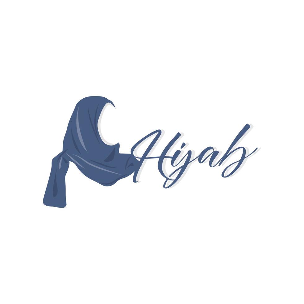 logotipo de hijab, marca de vectores de productos de moda, diseño de boutique de hijab de mujeres musulmanas