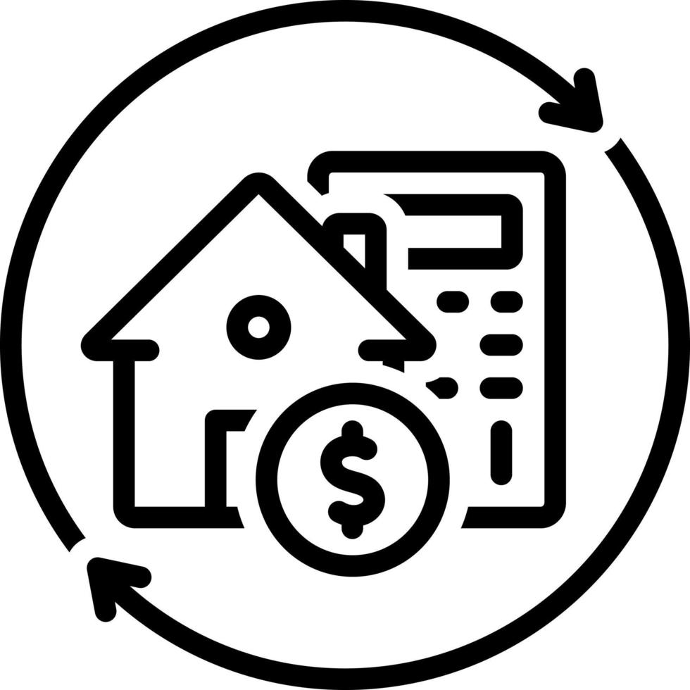 line icon for refinance vector