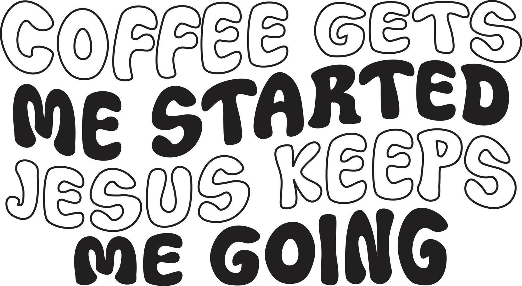 Retro Coffee T-shirt Design, Wavy T-shirt Design vector