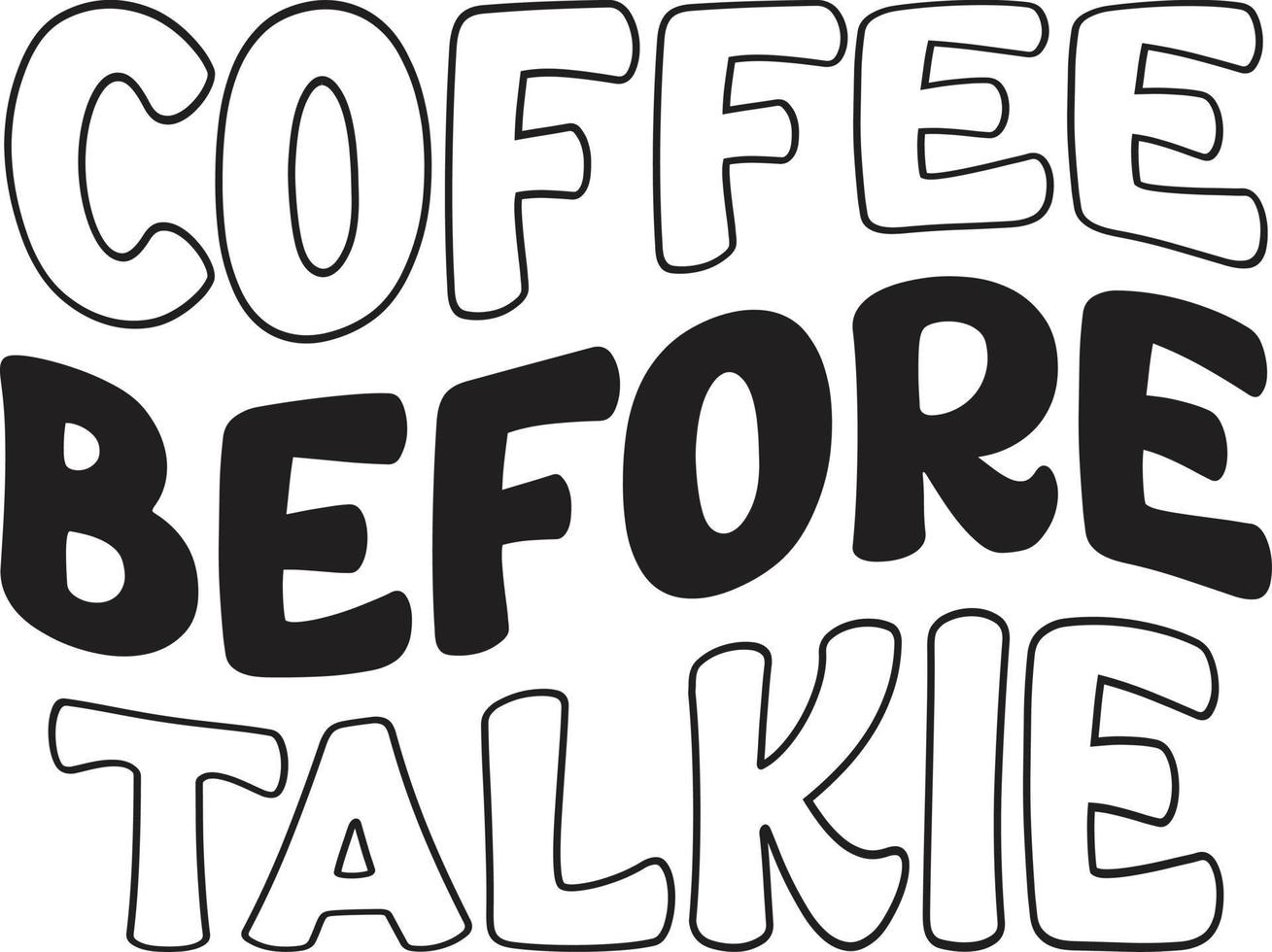 Retro Coffee T-shirt Design, Wavy T-shirt Design vector