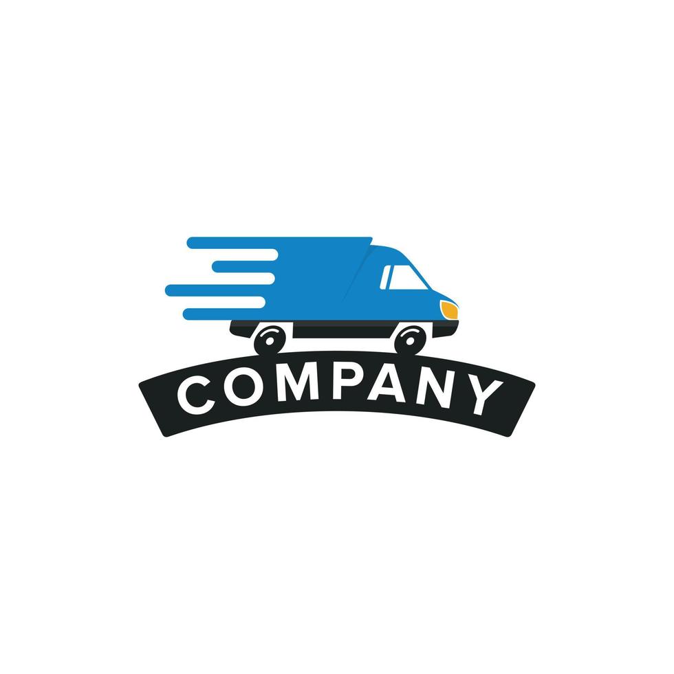 expedition van truck company logo vector