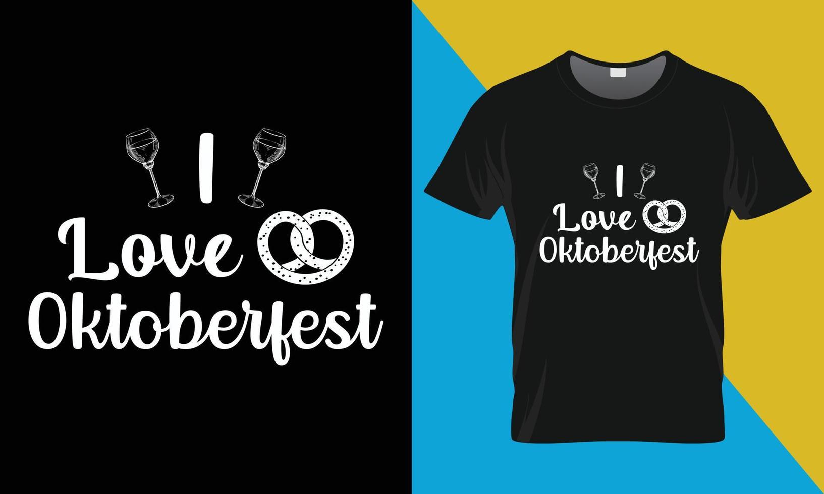 Oktoberfest tipografía camiseta diseño, yo amor Oktoberfest vector