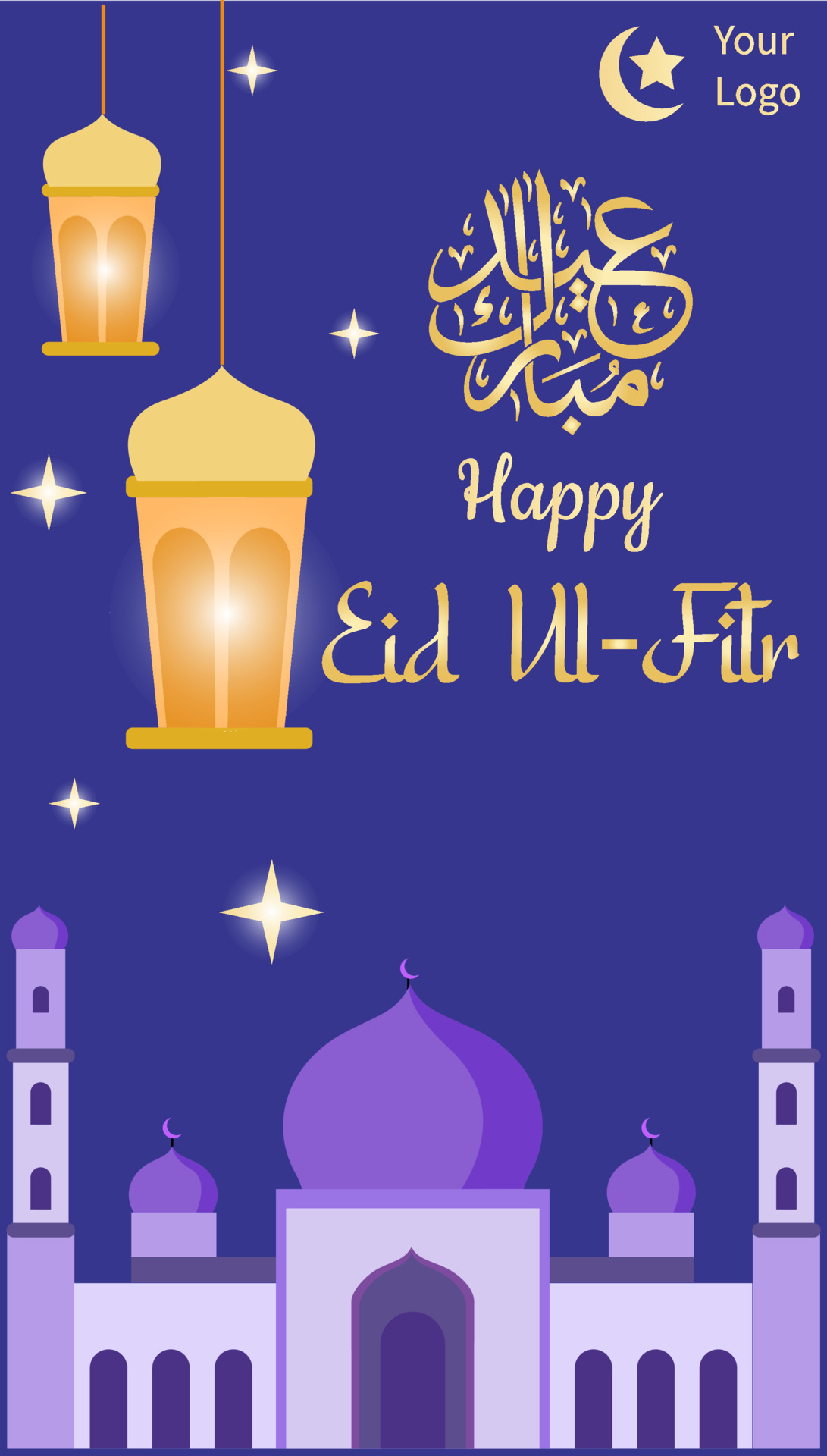 eid fitr islamic beautiful design template, Eid Mubarak greeting ...