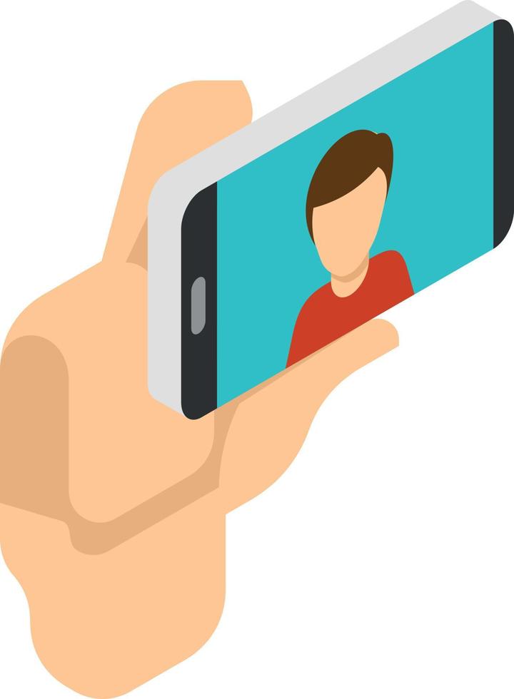 Vector Image Of A Hand Taking A Selfie With A Smartphone