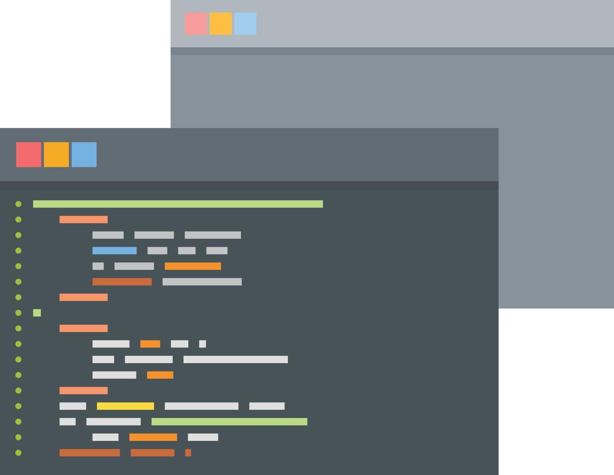 Vector Image Of A Computer Screen With Programming Code