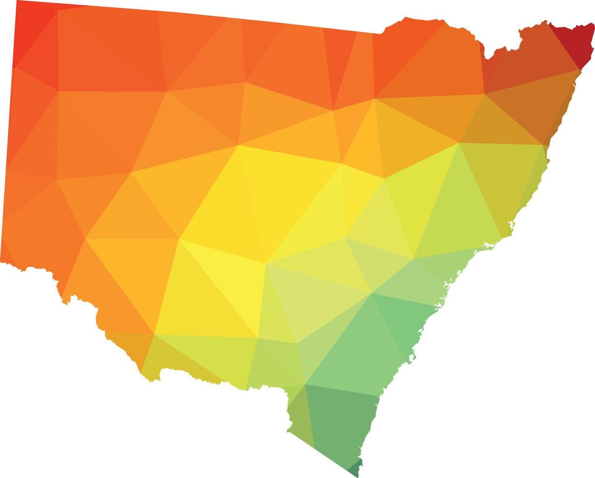 Outline Map Of New South Wales vector