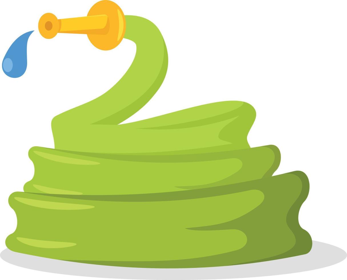 Vector Image Of A Green Garden Hose