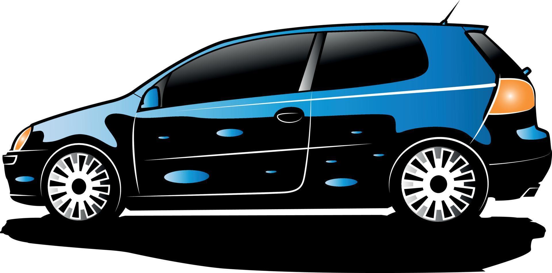 Vector Graphics Of A Small Passenger Vehicle