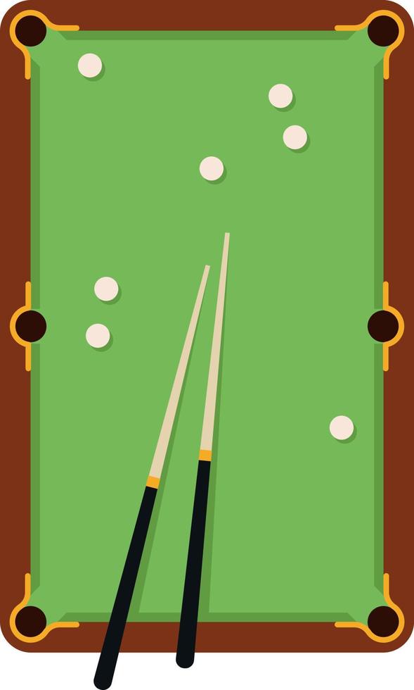 Vector Image Of Snooker Table With Sticks