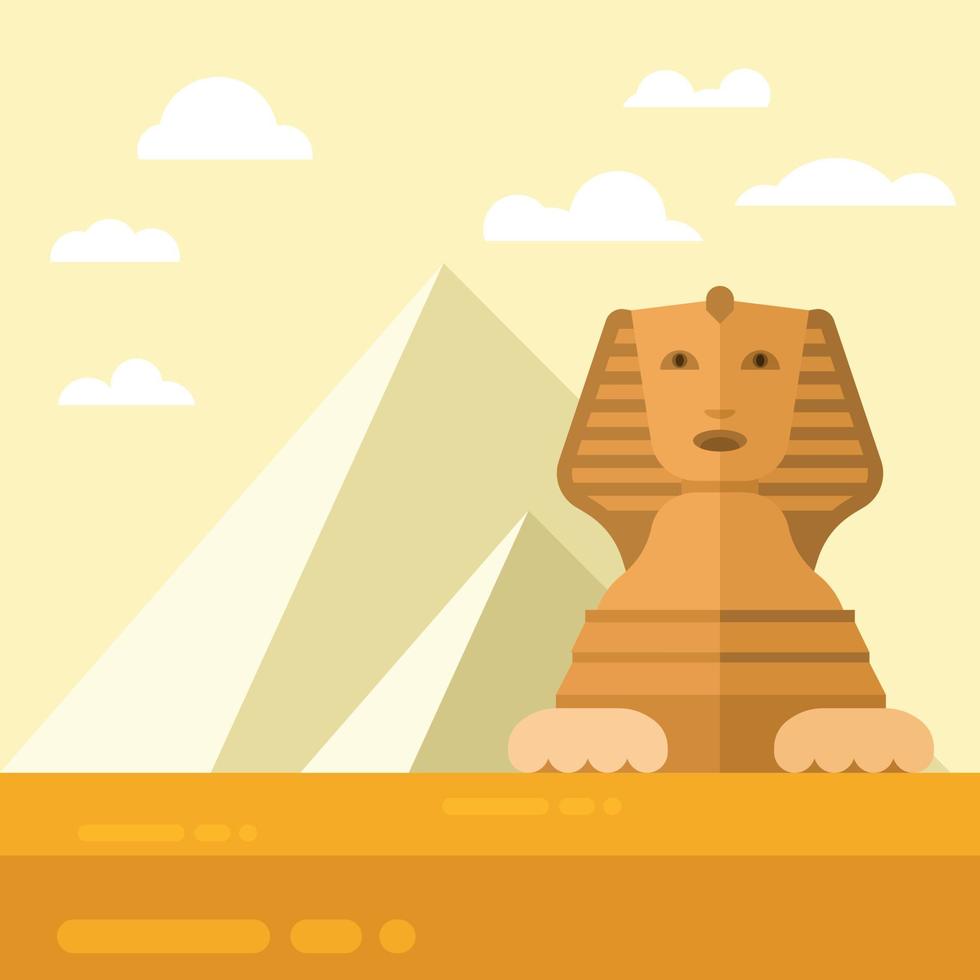 vector imagen de el esfinge en Egipto