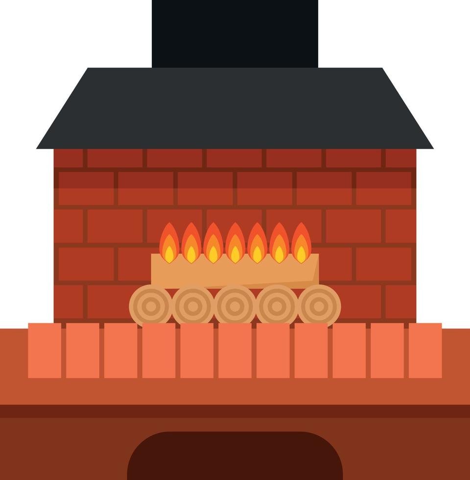 Vector Graphics Of A Fireplace