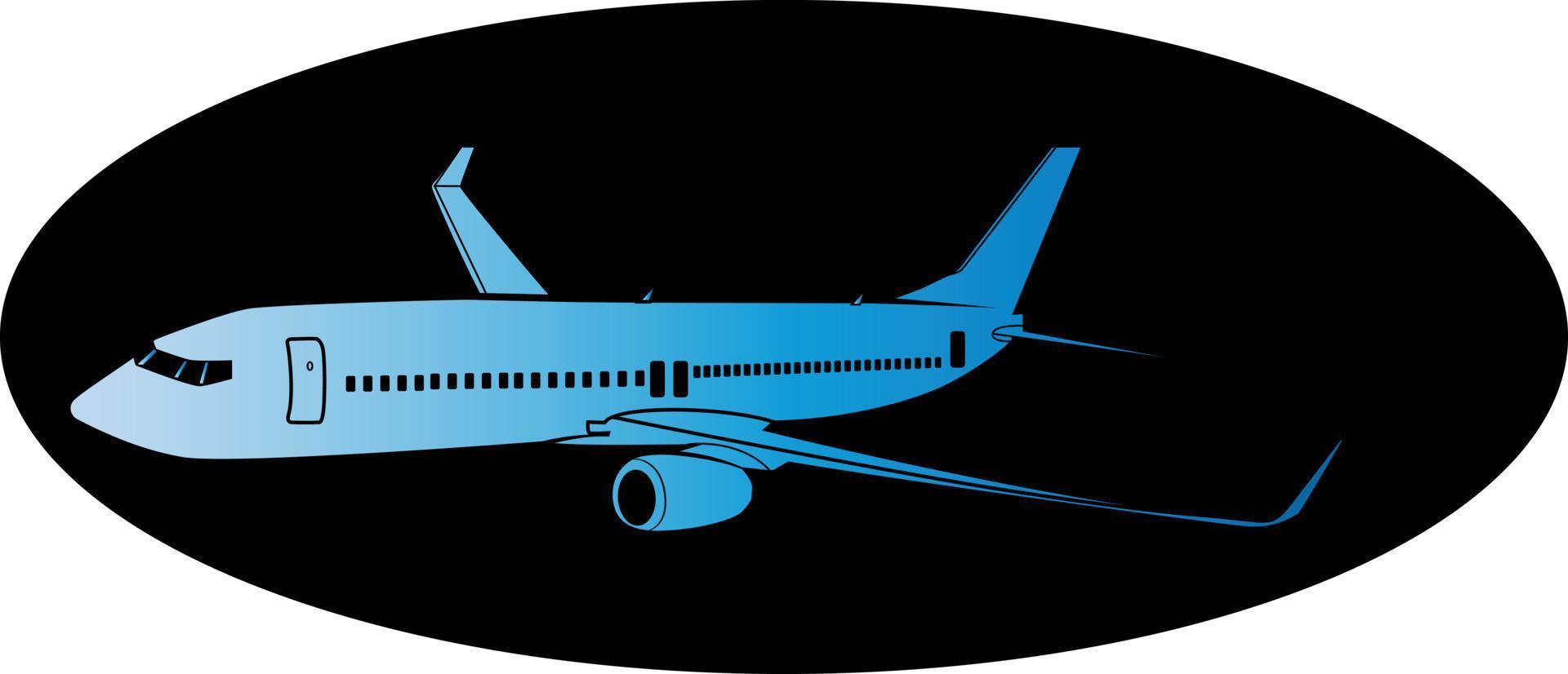 Illustration Of A Passenger Aircraft In The Air vector
