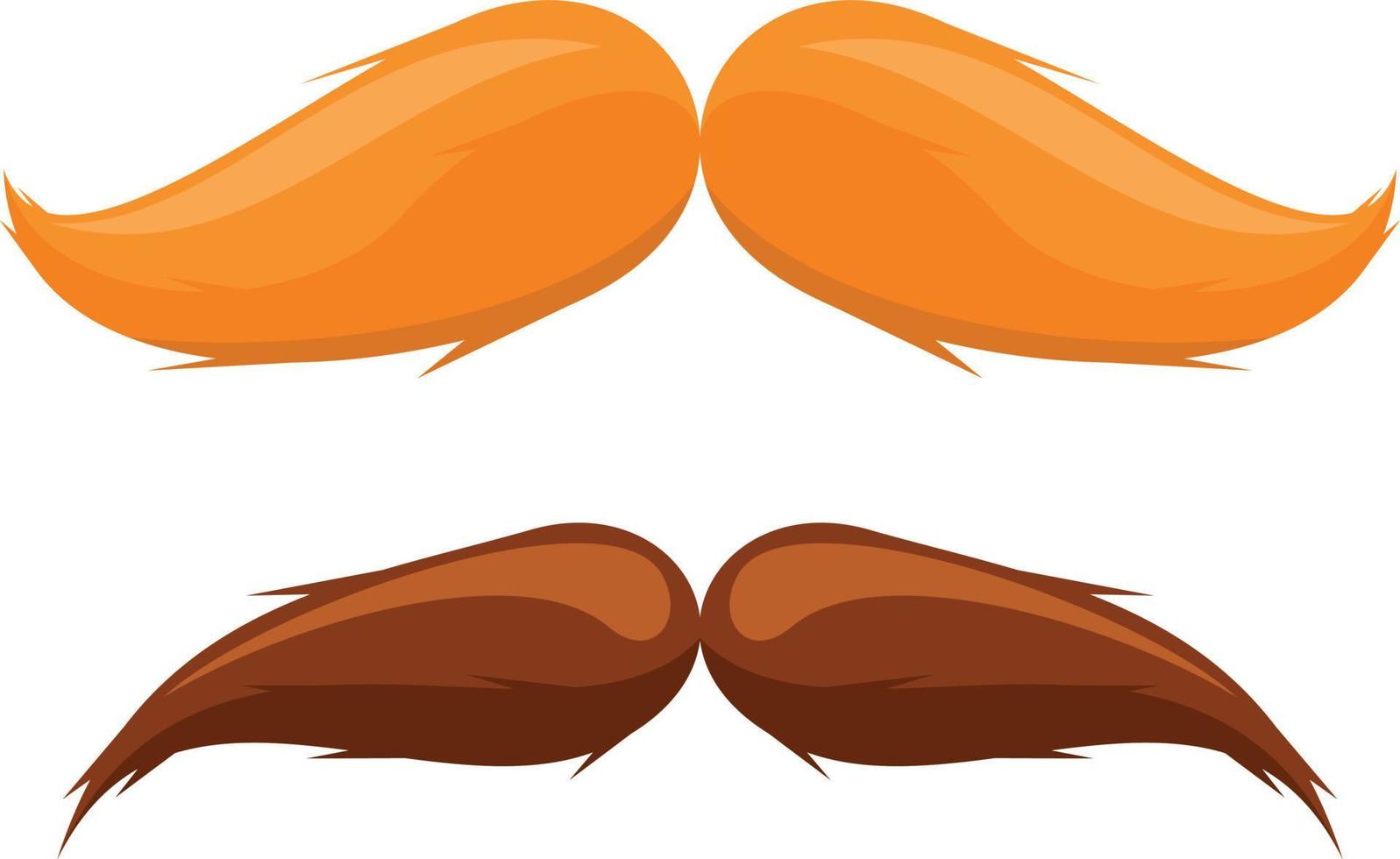 vector imagen de dos tipos de Bigote