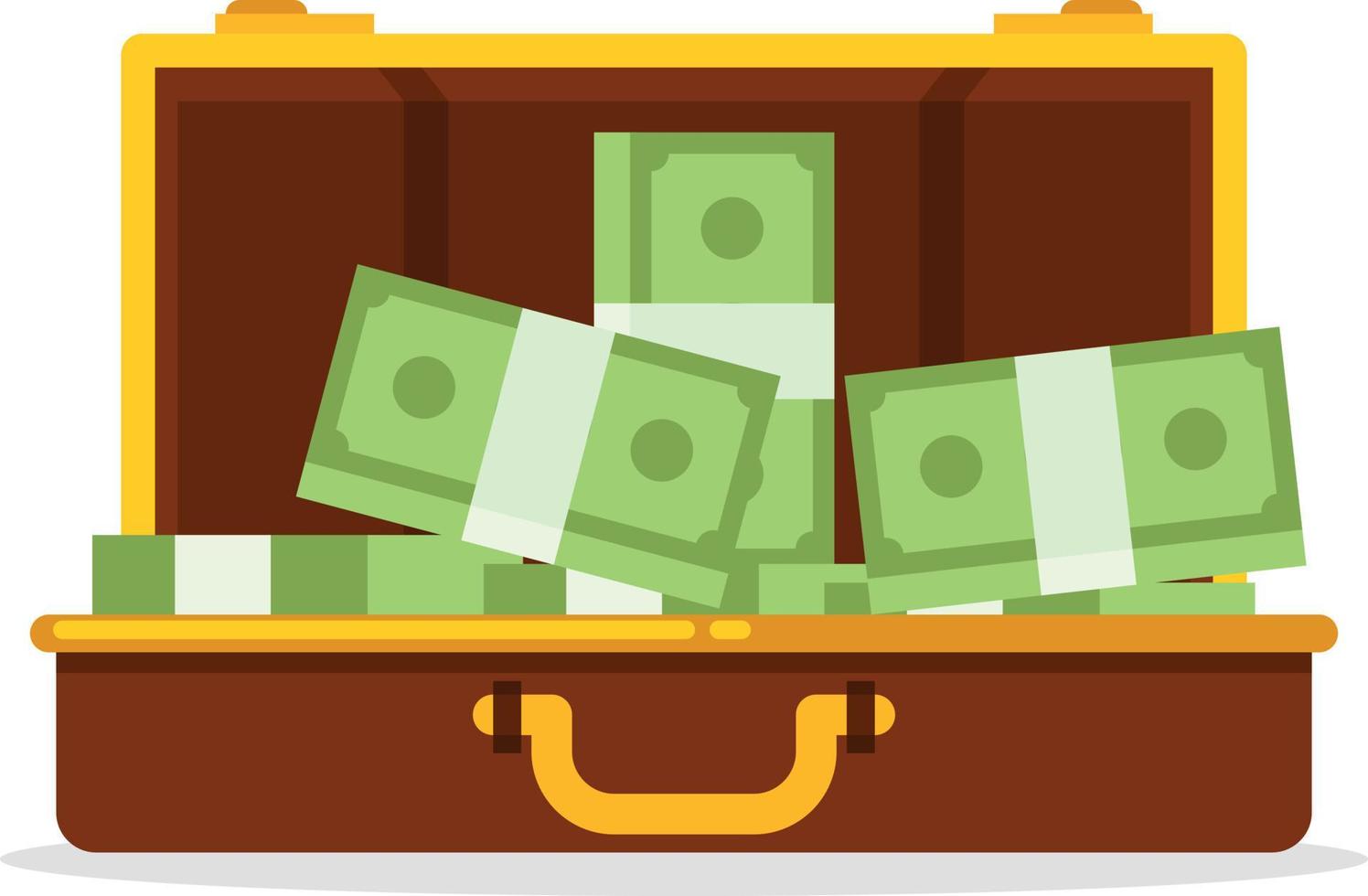 Vector Image Of Money In The Suitcase
