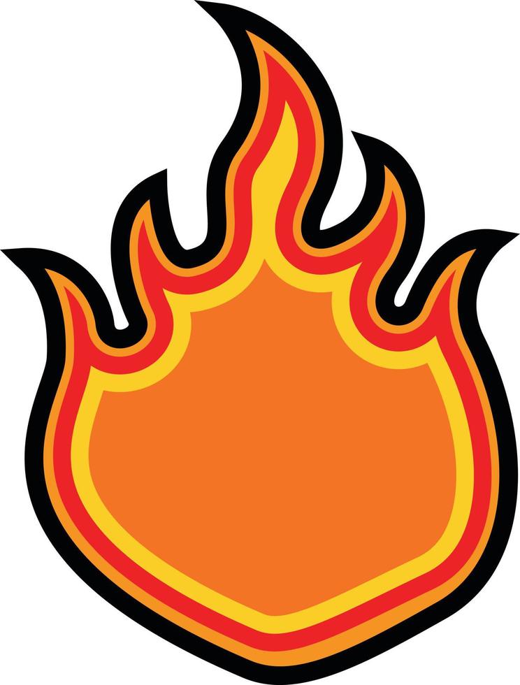 Vector Image Of A Flame With Text Inside