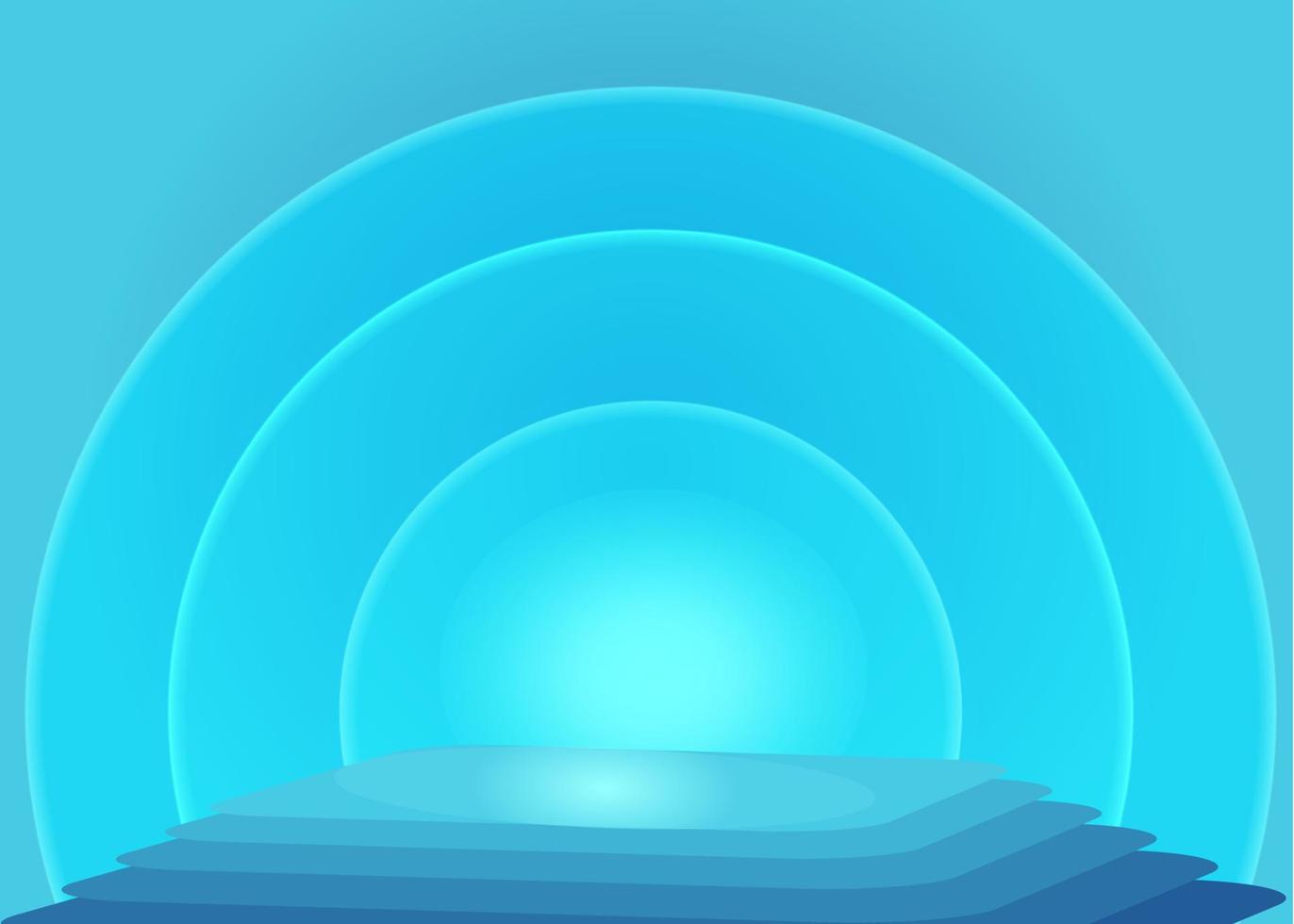 Abstract light blue color stage background vector