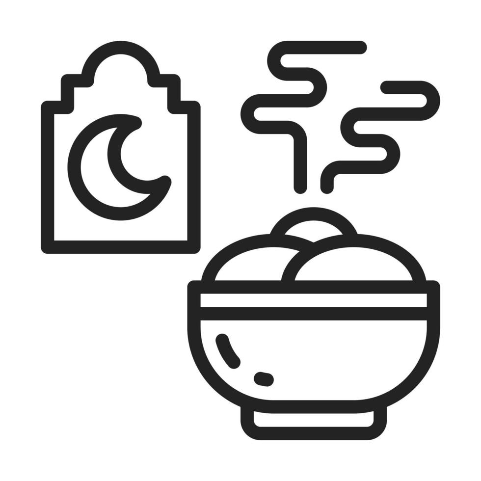Iftar Line Style Icon vector