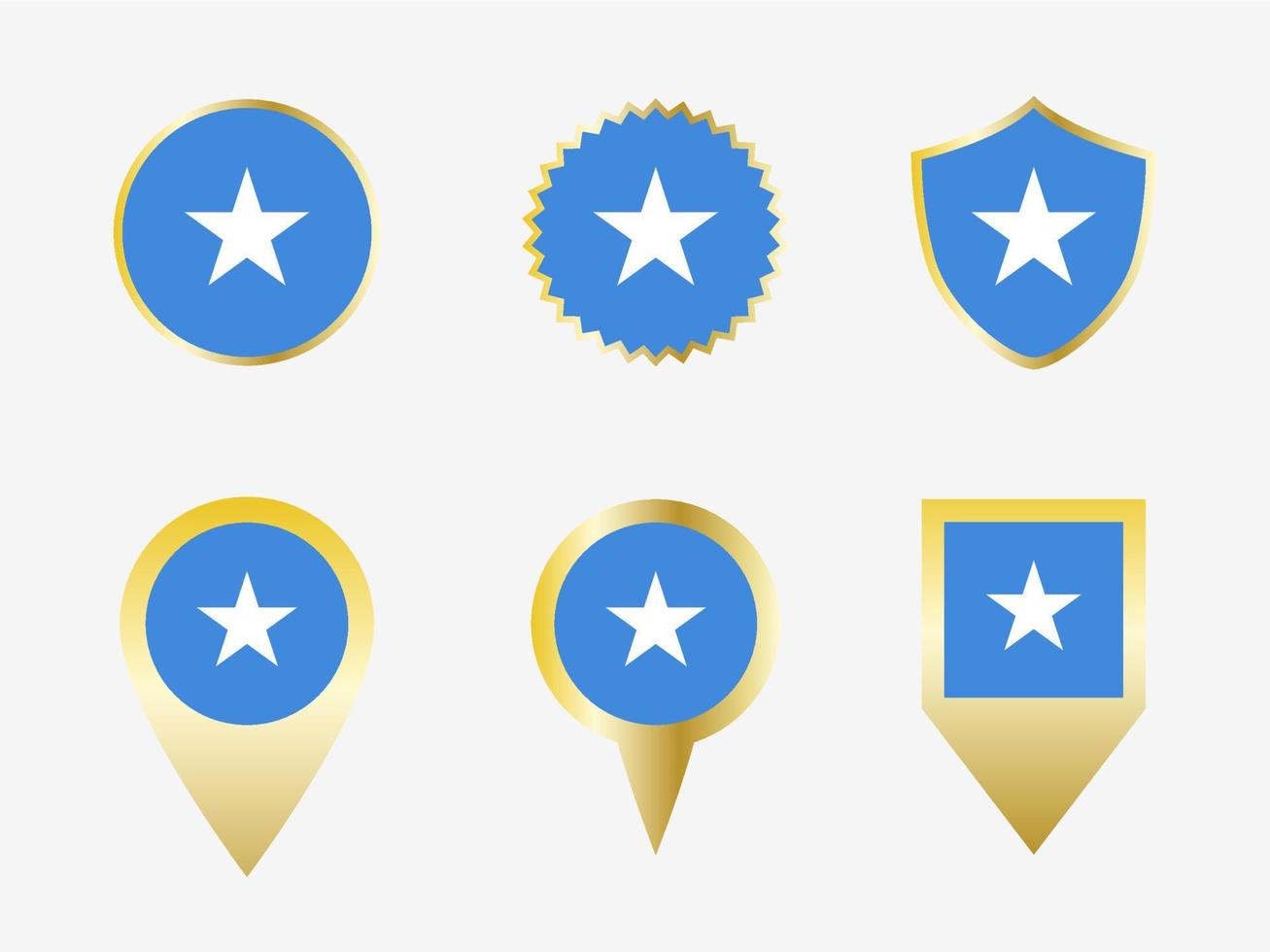 Vector flag set of Somalia