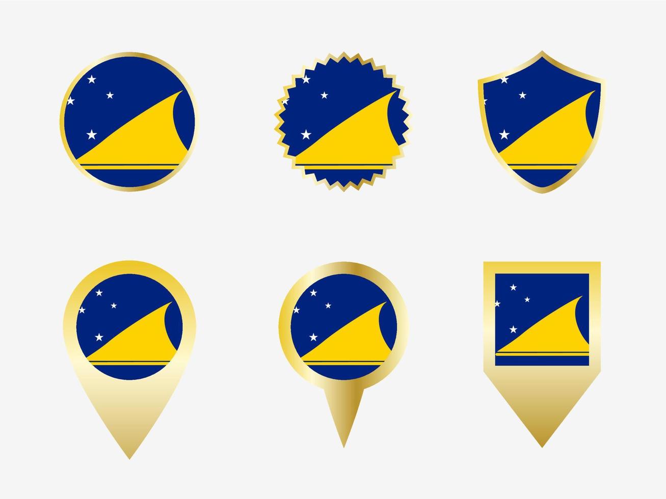 Vector flag set of Tokelau