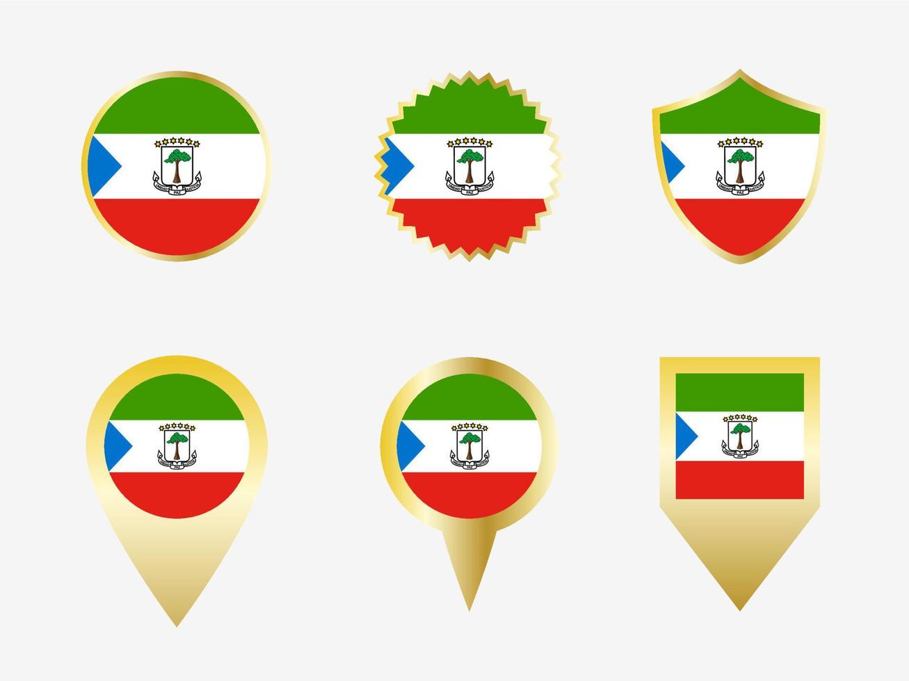 Vector flag set of Equatorial Guinea.